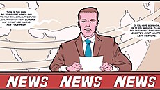 Ukázka komiksu kampan� Europolu �M��e� být na�im novým hrdinou?�, která má...