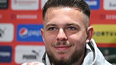 Mladoboleslavský útoník Vasil Kuej je poprvé v reprezentaci, na tiskové...