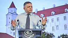 Slovenský premiér Robert Fico na slavnostním sněmu své strany Směr-sociální...