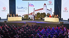 Slovenský premiér Robert Fico na slavnostním snmu své strany Smr-sociální...