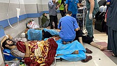 Zranný v nemocnice a-ífa ve mst Gaza (7. listopadu 2023)