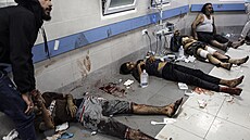 Zranní v nemocnice a-ífa ve mst Gaza (7. listopadu 2023)