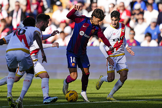 Barcelonský útoník Joao Felix v utkání proti Rayu Vallecano