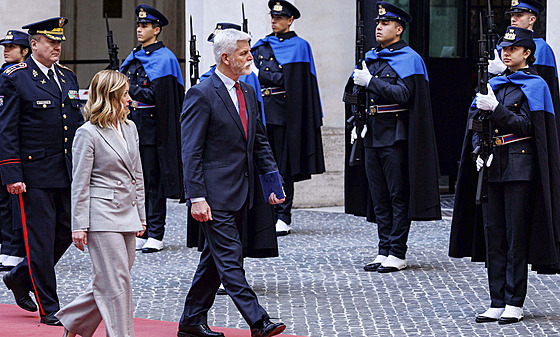 Prezident Petr Pavel se v Itálii setkal s premiérkou Giorgiou Meloniovou. (28....
