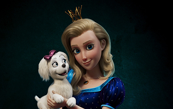 Princezna Krasomila v animované verzi pohádky Py�ná princezna.