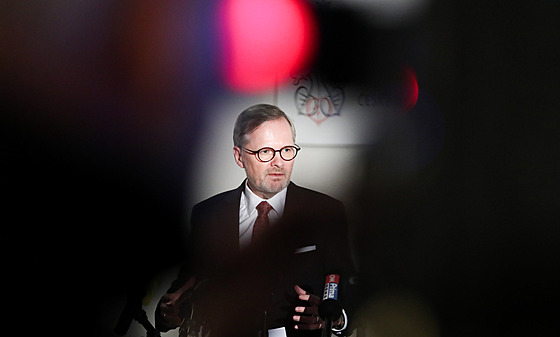 Premiér Petr Fiala po jednání vlády (29. listopadu 2023)