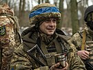 Ukrajinská pohrani�ní strá� u hranic s Ruskem v Sumské oblasti (24. listopadu...