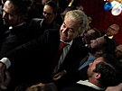 Geert Wilders po oznámení odhad voleb (22. listopadu 2023)