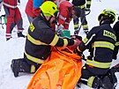 Hasi�i zachra�ovali �enu z p�ehrady v Jizersk�ch hor�ch.
