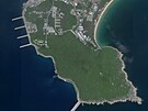 Satelitní snímek spolenosti Planet Labs ukazuje ínskou ponorku, zejm typu...
