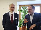 Premi�r Petr Fiala a ministr zem�d�lstv� Marek V�born� na n�v�t�v� soukrom�...