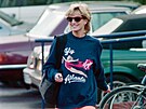 Ji� rozvedená princezna v charakteristickém sportovním outfitu: elastických...