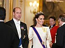 Princ William a princezna Kate na banketu v Buckinghamském paláci u...