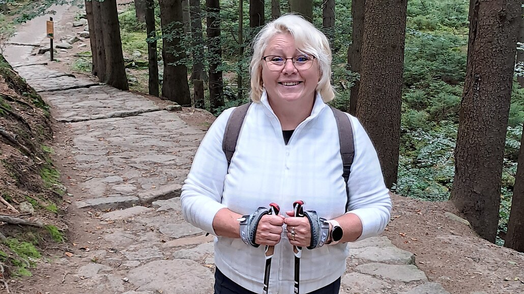Renát� se poda�ilo zhubnout i díky turistice.