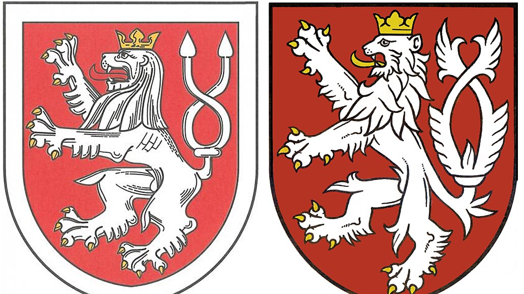 Městys Karlštejn má ve znaku dvouocasého lva téměř totožného se znakem ČR. Liší...