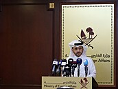 Mluvčí katarského ministerstva zahraničí Mádžid Ansárí oznamuje prodloužení...
