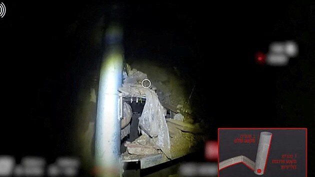 Izraelsk armda zveejnila zbry podzemnho pod nemocnic fa v Psmu Gazy, kter podle n vyuvaj bojovnci radiklnho palestinskho hnut Hams. (19. listopadu 2023)