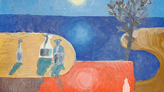 Obraz Václava Havla s názvem Krajina se sluncem