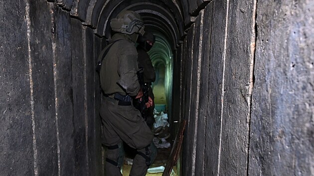 Tunel pod nemocnicí ífa v Gaze (23. listopadu 2023)