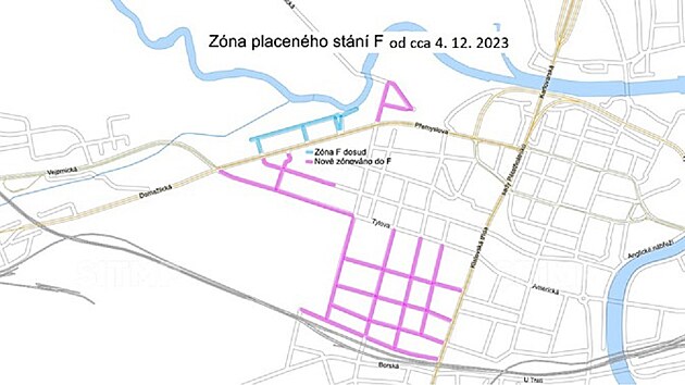 Město Plzeň od začátku prosince rozšíří parkovací zónu F k nádraží Jižní Předměstí a k Centrálnímu autobusovému nádraží.