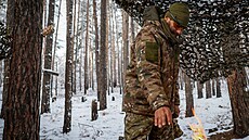 Příslušník ukrajinské mezinárodní legie na doněcké frontě (23. listopadu 2023)