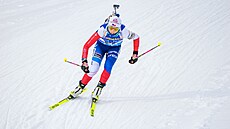 Tereza Voborníková na trati vytrvalostního závodu v Östersundu