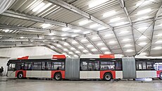 P�edstavení nového trolejbusu, který bude jezdit na Leti�t� Václava Havla....