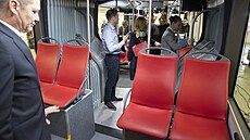 P�edstavení nového trolejbusu, který bude jezdit na Leti�t� Václava Havla....