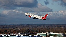 Odlet Boeingu 787 společnosti Virgin Atlantic na první transatlantický do New...