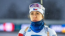 Jessica Jislová bhem enské tafety v Östersundu.