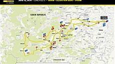 Mapa dlouhé trasy L'Etape Czech Republic 2024.