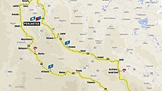 Mapa horské trasy L'Etape Czech Republic 2024.