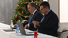 Zasedání krajského sn�mu ODS, Zleva Dalibor Horák a místop�edseda Martin Major...