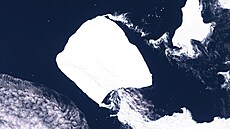 Satelitní snímek nejvtího ledovce na svt  (23. listopadu 2023)