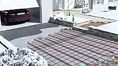 Pro vyh�ívání venkovních ploch se instaluje plo�ný p�íkon 300 a� 400 W/m²....