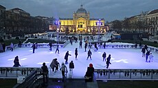 Váno�ní atmosféra v chorvatském Záh�ebu (22. prosince 2022)