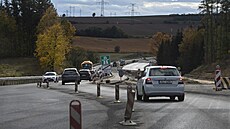 Stavba dálnice D4 u obce Mirotice na Písecku (26. října 2023)