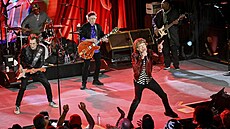 Rolling Stones bhem vystoupení v New Yorku pi píleitosti vydání alba...