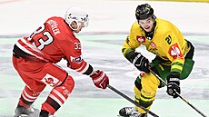 Jan Ko��álek (vlevo) z Pardubic a Samu Bau z Tampere