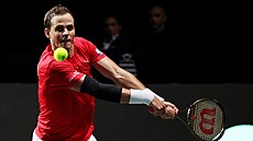 Kanadský tenista Vasek Pospisil ve �tvrtfinále Davis Cupu