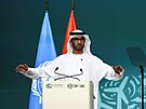 Ministr prmyslu Spojených arabských emirát Sultán Dábir na konferenci OSN o...