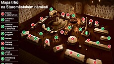 Mapa trh na Staromstském námstí (30. listopadu 2023)