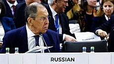 Ruský ministr zahraničí Sergej Lavrov se účastní zasedání ministrů zahraničí...