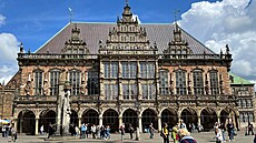 Brémská radnice je pikovou ukázkou veserské renesance, a je pod ochranou...