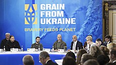 Ukrajinský prezident Volodymyr Zelenskyj na mezinárodní konferenci o obilí v...