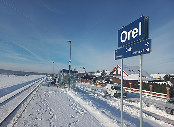 V obci Orel na Chrudimsku vznikla nová vlaková zastávka. (5. prosince 2023)