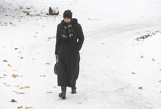 I n�kolik dní poté, co v Praze p�estalo sn�it, je �ada chodník� nesch�dných....