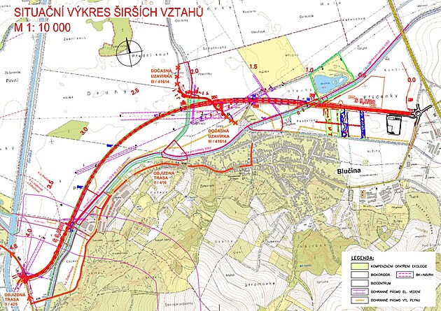 Plán obchvatu Bluiny