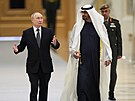 Ruský diktátor Vladimir Putin a prezident SAE Muhammad bin Zajd Nahaján v Abú...