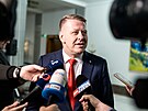 Viceprezident Hospodáské komory R Tomá Prouza pi rozhovoru s novinái po...